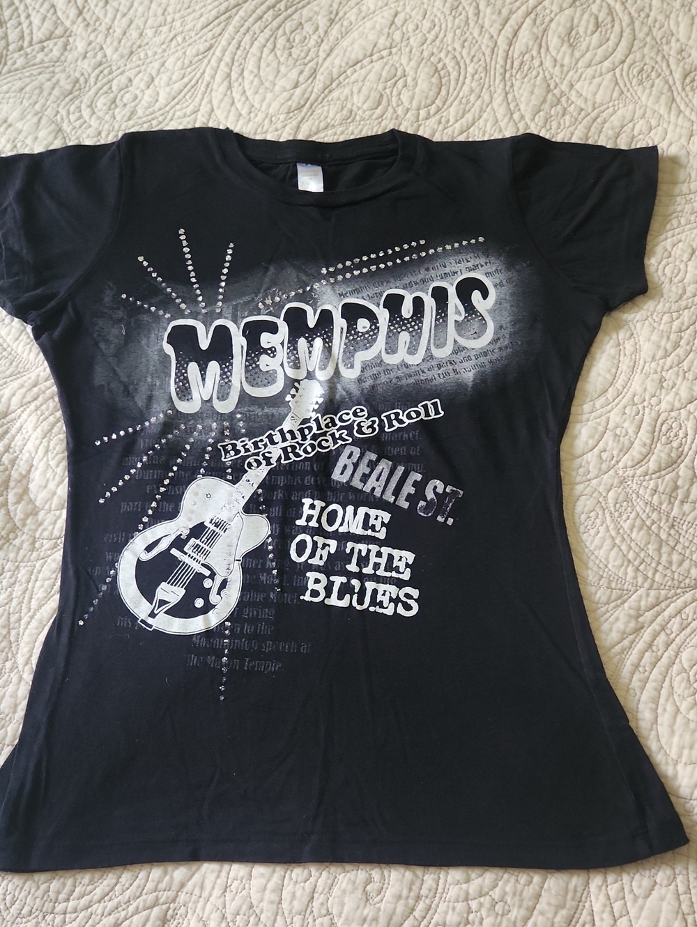 Memphis Home of the Blues Graphic Tee - Women's Black
